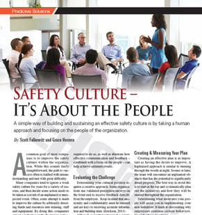 Safety Culture - It's about the people